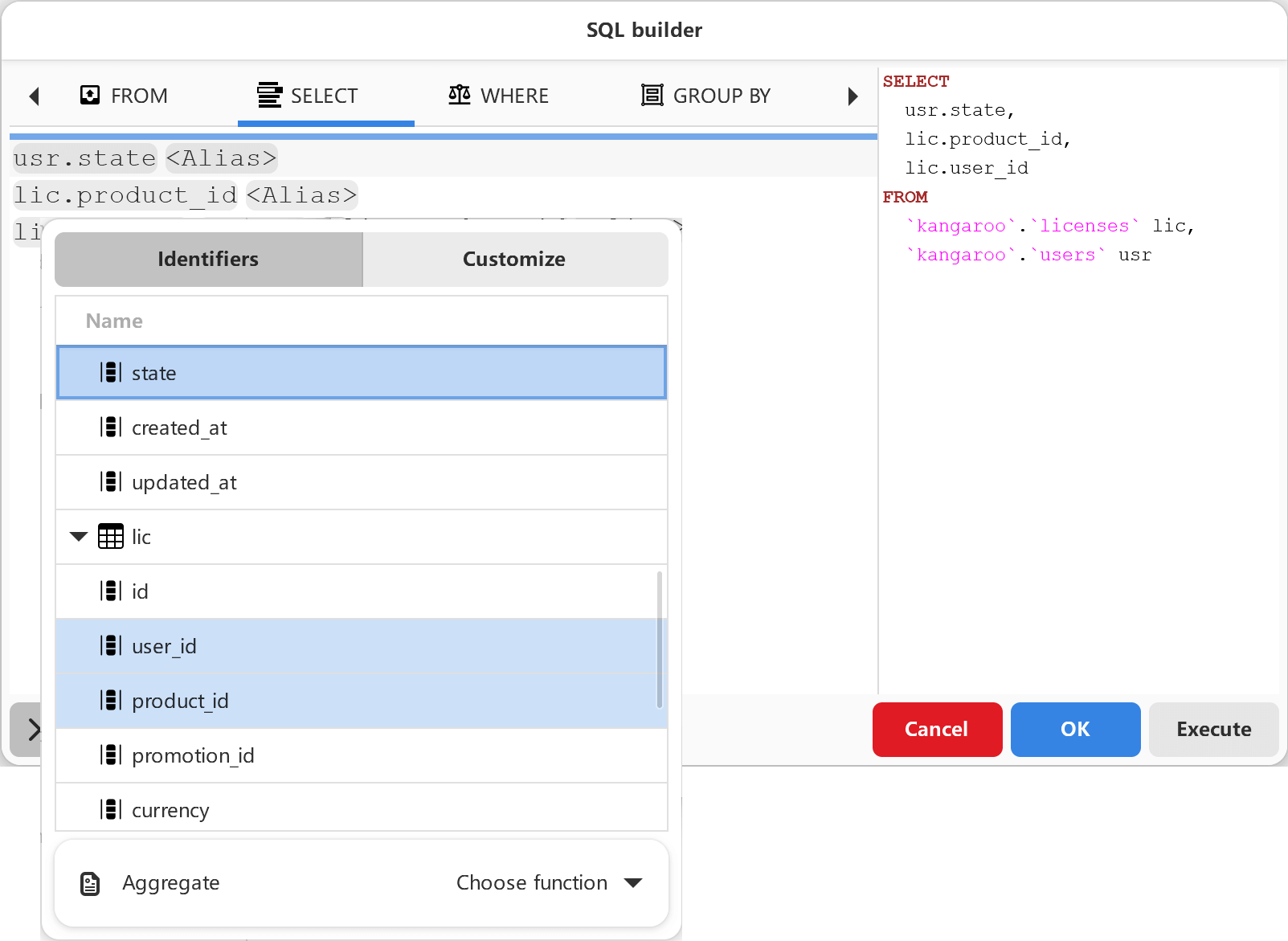 Kangaroo visual builder